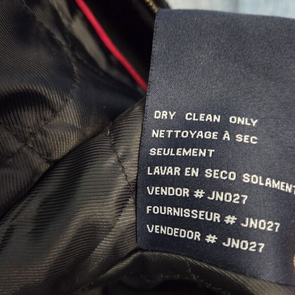 Tommy Hilfiger Classic Bomber Jacket Wool Blend Black Quilted Lining Men's XL - Picture 9 of 15